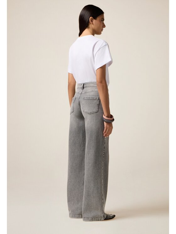 Oltre Oltre Jeans P414R008940N013 Grigio Baggy Fit