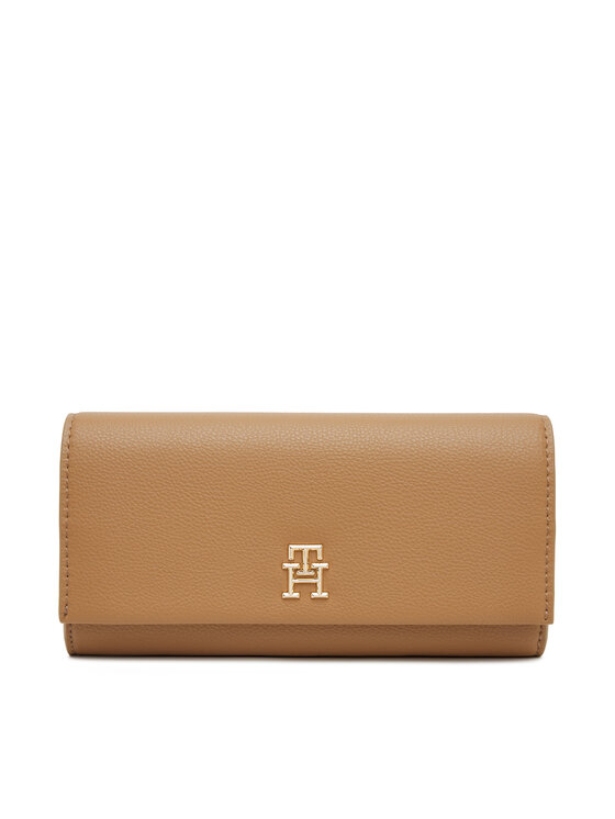 Tommy Hilfiger Tommy Hilfiger Velika ženska denarnica Th Legacy Flap Lrg Wallet AW0AW17267 Rjava