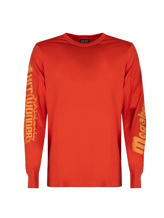 Longsleeve Diesel, Rozmiar XL, Pomarańczowy, A067680GRAM