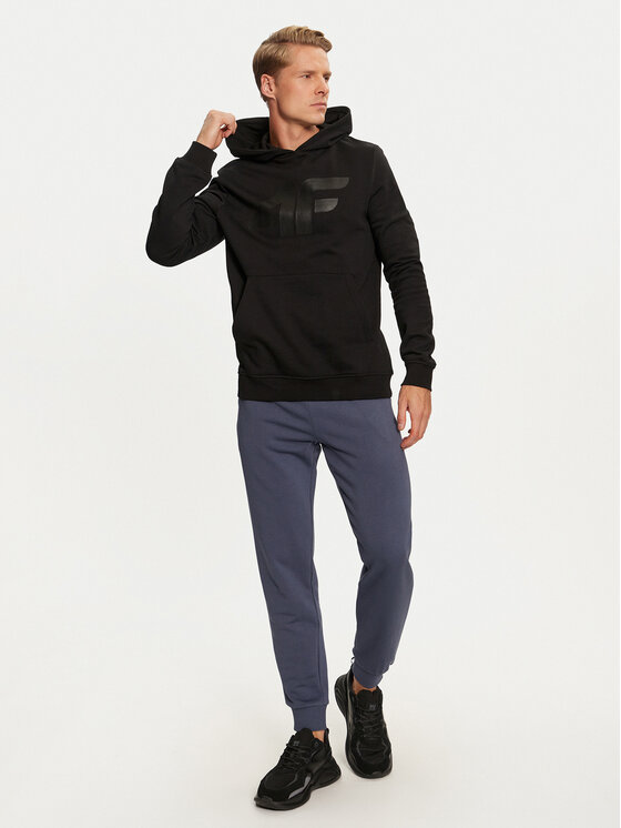 4F 4F Μπλούζα 4FWMM00TSWSM1464 Μαύρο Regular Fit