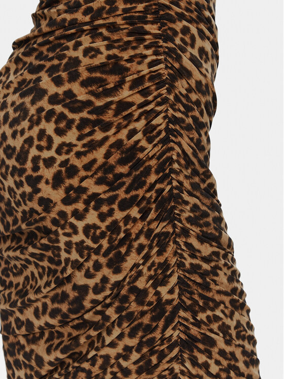 NORMA KAMALI NORMA KAMALI Cocktail obleka KK4223PL667438 Rjava Slim Fit