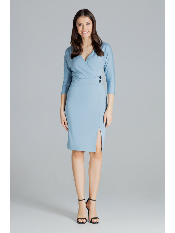 Lenitif Lenitif Vestito L086 Blu Regular Fit