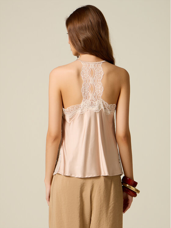 Oltre Oltre Blusa 2137R003240N006 Rosa Slim Fit