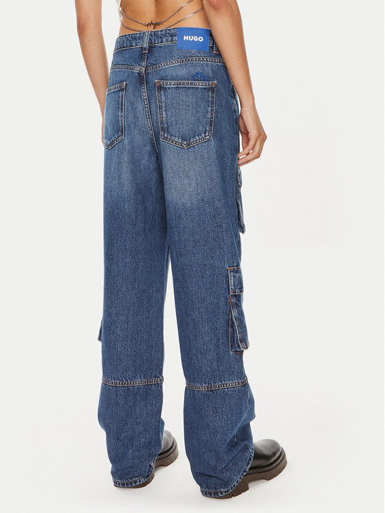 HUGO Hugo Jeansy Leni 50513698 Modrá Loose Fit
