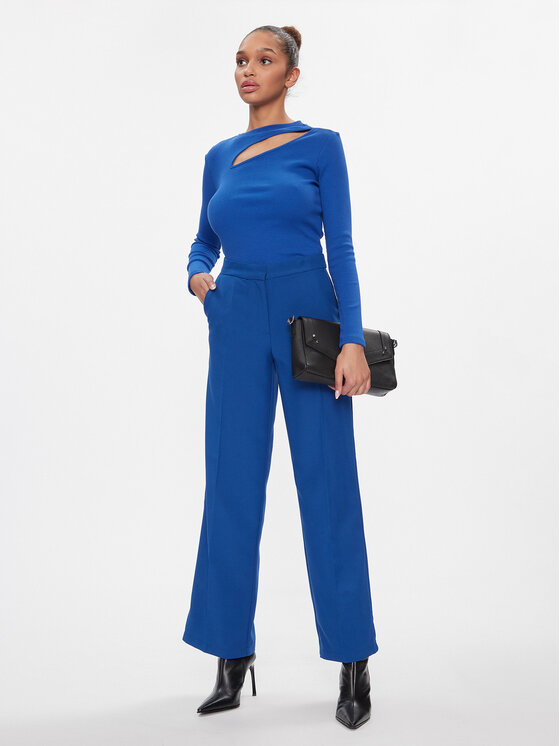 Vila Vila Pantaloni din material Viriley 14092209 Albastru Straight Fit