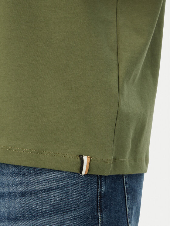 BOSS BOSS Tricou 50531401 Verde închis Regular Fit