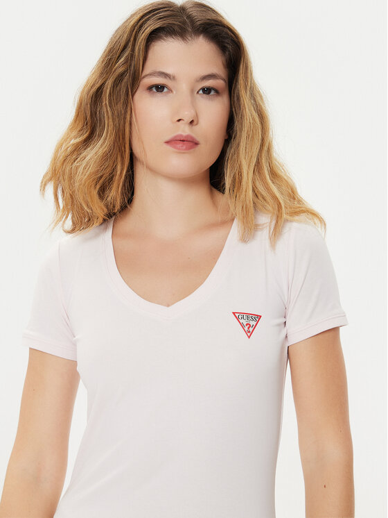Guess Guess Тишърт W2YI45 J1314 Розов Slim Fit
