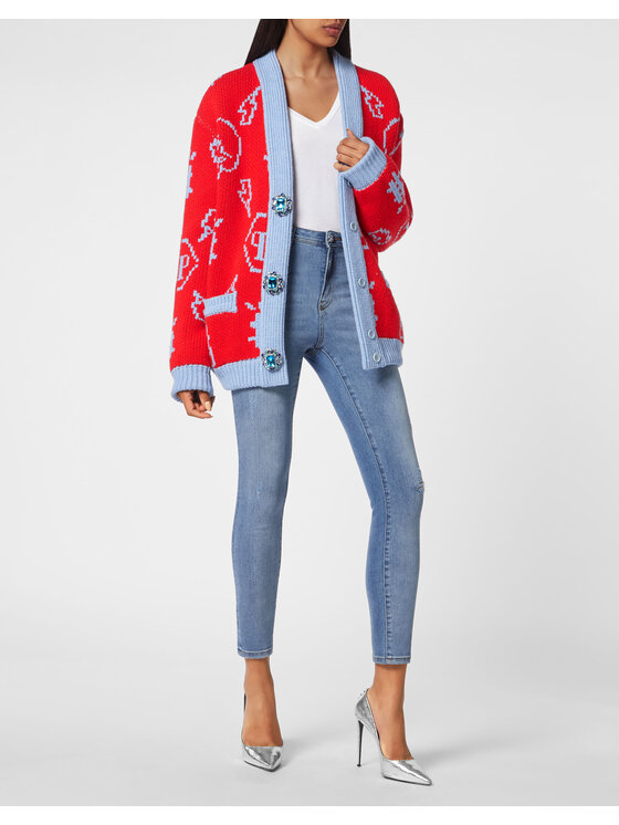 PHILIPP PLEIN PHILIPP PLEIN Kardigan 2739 Czerwony