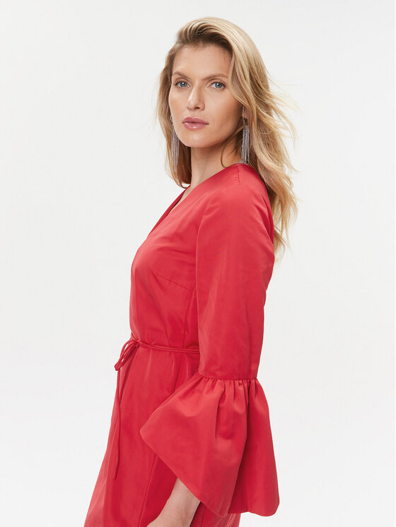TWINSET TWINSET Kokteilinė suknelė 232TT2490 Raudona Regular Fit
