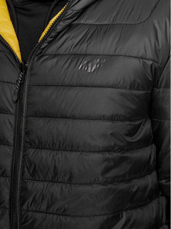 4F 4F Übergangsjacke 4FAW23TDJAM242 Schwarz Regular Fit