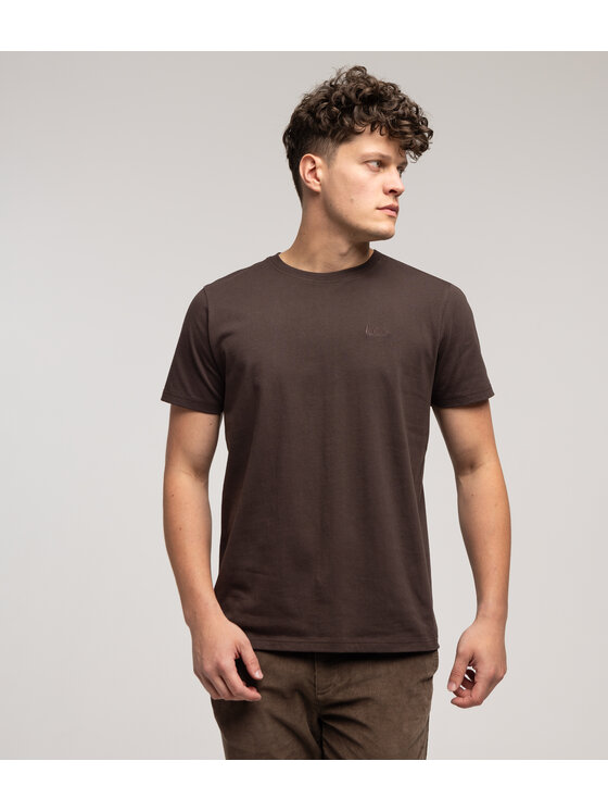 Lee Cooper Lee Cooper T-Shirt OBUTCH 0875 Brązowy Regular Fit