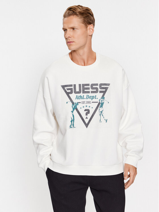 Guess Džemperis ar kapuci Z3BQ08 KBXX1 Balts Regular Fit