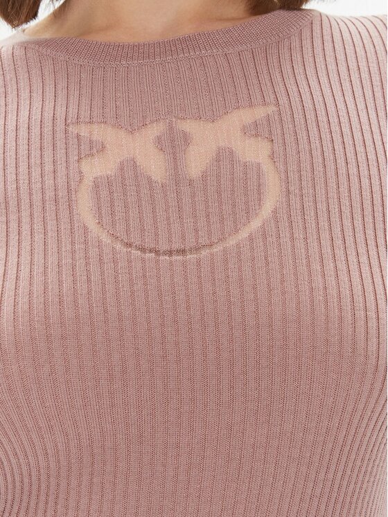 Pinko Pinko Sweter Tricheco 102019 A18M Różowy Regular Fit