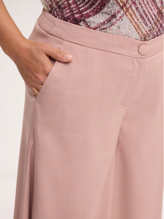 Fiorella Rubino Fiorella Rubino Spodnie materiałowe P016T005622N006 Różowy Flared Fit