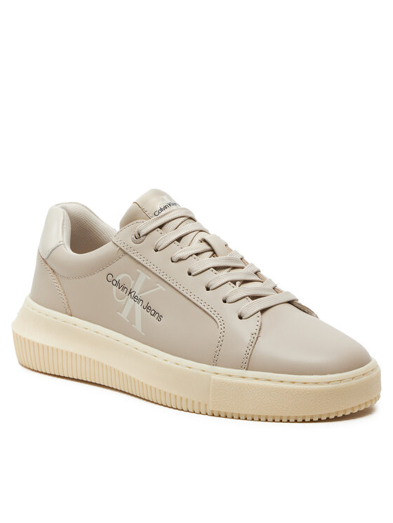 Calvin Klein Jeans Calvin Klein Jeans Tenisice Chunky Cupsole Laceup Lth Ml Mtl YW0YW01476 Écru