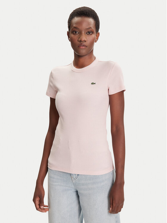 Lacoste Lacoste Majica TF5538 Roza Slim Fit