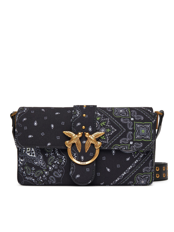 Geantă PINKO Love One Classic Slouchy Fl PE 25 PLTT 104524 A2AS Negru