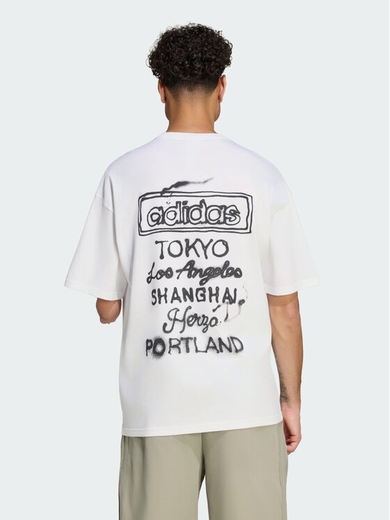 adidas adidas T-Shirt 170679 Biały Loose Fit