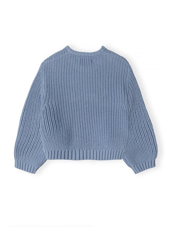 minoti minoti Sweter 32KNIT102 Niebieski jasny Regular Fit