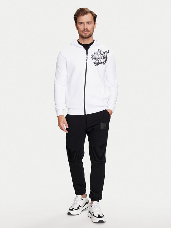 Plein Sport Plein Sport Μπλούζα FADC MJB3407 STE003N Λευκό Regular Fit