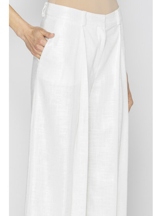 Deni Cler Milano Deni Cler Milano Spodnie materiałowe W-DC-5255-E2-N7-10-1 Biały Loose Leg