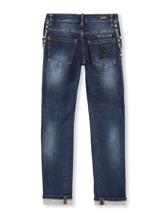 PHILIPP PLEIN PHILIPP PLEIN Jeansy 30332 Granatowy Straight Fit