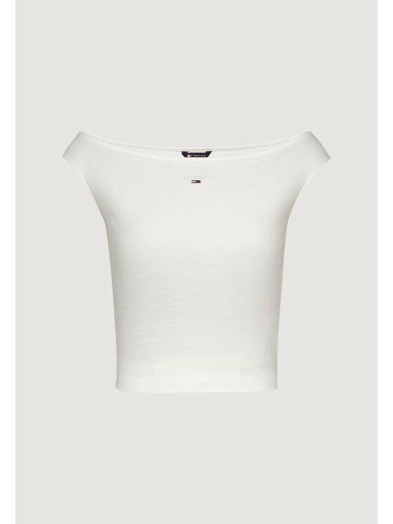 T-Shirt, rozmiar L, Białe, TJW BOAT NECK TOP SS
