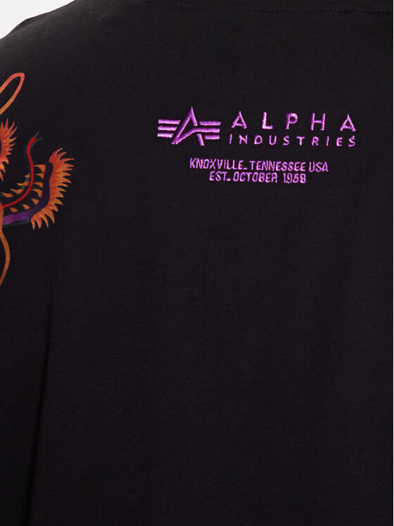 Alpha Industries T-Shirt Dragon EMB T 136506 Černá Regular Fit