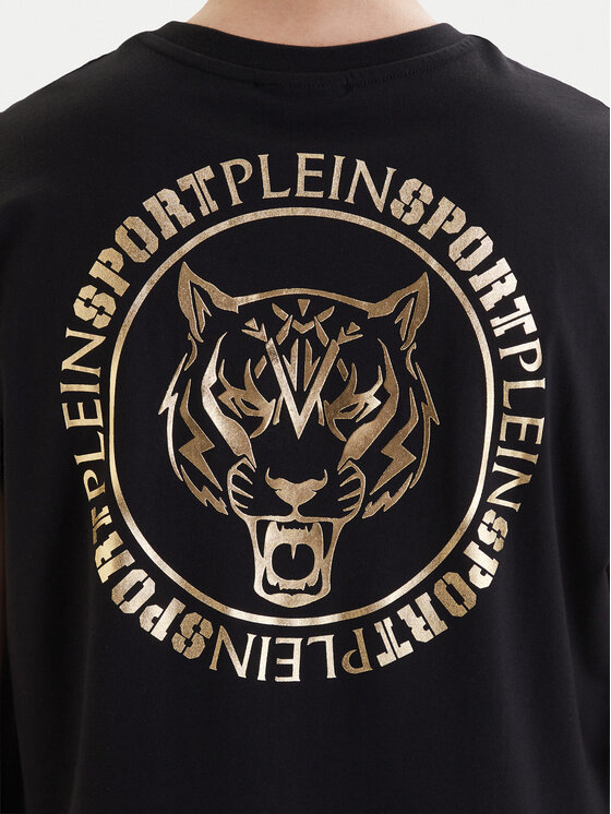 Plein Sport Plein Sport Trikó PAEC MRK0104 STE001N Fekete Regular Fit