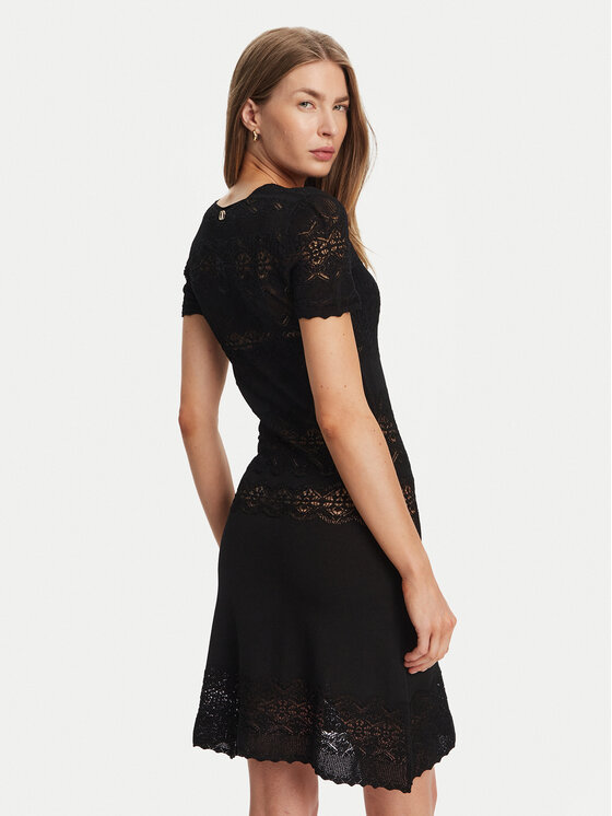 TWINSET TWINSET Úpletové šaty 251TT3212 Černá Slim Fit
