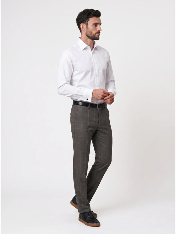 Willsoor Willsoor Koszula 37450sl Biały Slim Fit