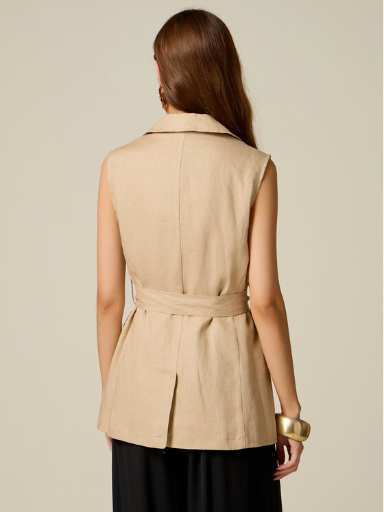 Oltre Oltre Marynarka L013R000069N002 Kremowy Regular Fit