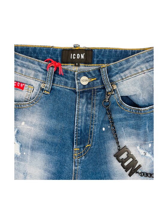 Icon Icon Szorty ibds00451 Niebieski Regular Fit