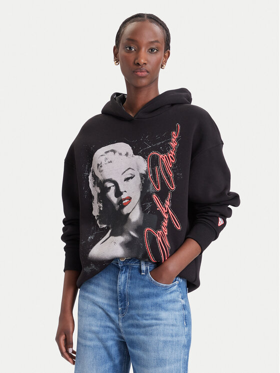 Guess Guess Світшот W6BQ18 K6664 Чорний Oversize