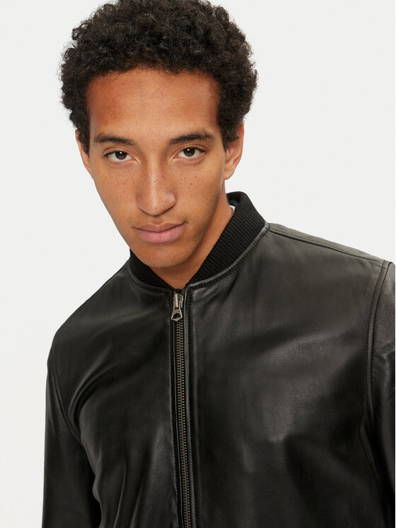Pepe Jeans Pepe Jeans Kurtka skórzana Torno PM402986 Czarny Regular Fit