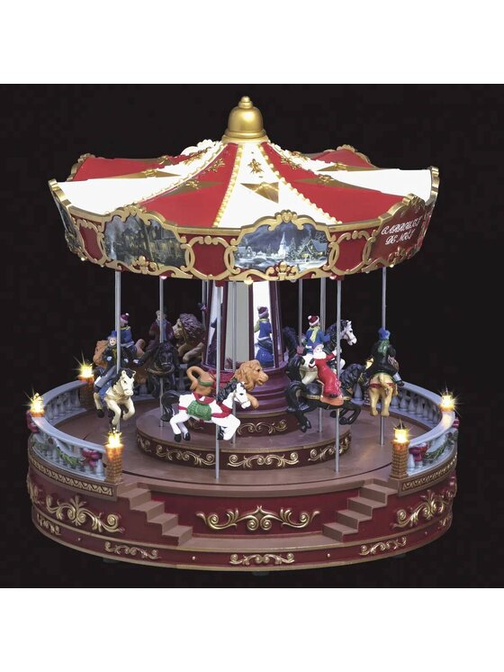 MIAhome MIAhome Dekoracja grająca karuzela LED MERRY-GO-ROUND Kolorowy