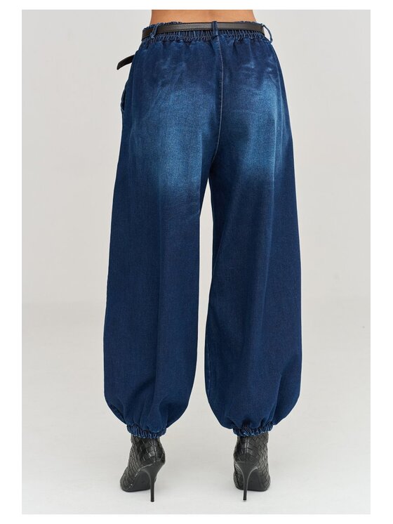 Makadamia Makadamia Jeansy C99 Niebieski Loose Fit