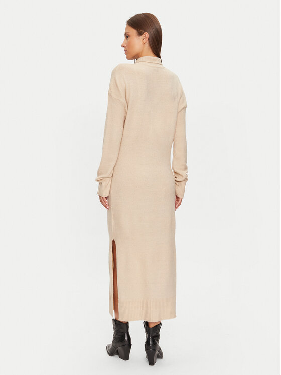 Brave Soul Brave Soul Rochie tricotată LKD-230MINGLGBST Bej Regular Fit