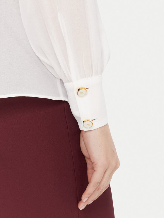 Elisabetta Franchi Elisabetta Franchi Μπλούζα CA-133-57E2-V400 Λευκό Regular Fit