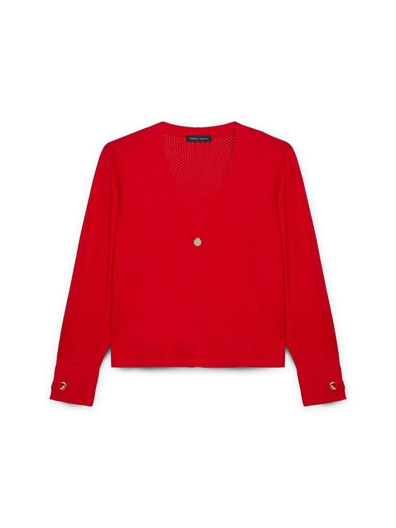 Fiorella Rubino Fiorella Rubino Cardigan M491L007860N016 Rosso Boxy Fit
