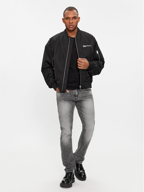 Karl Lagerfeld Jeans Karl Lagerfeld Jeans Bomberjacke 240D1503 Schwarz Regular Fit