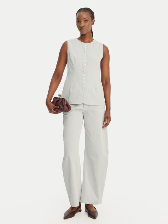 Eleh Eleh Spodnie materiałowe SS260146 Błękitny Regular Fit