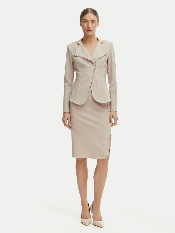 Rinascimento Rinascimento Puzdrová sukňa CFC0127985003 Béžová Slim Fit