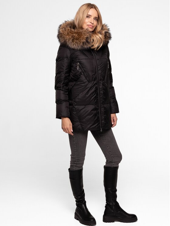 Perso Perso Dámská bunda BLH252517FXR Černá Regular Fit