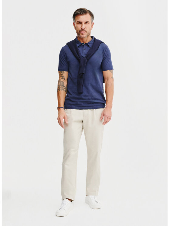 Pako Lorente Pako Lorente Polo P25SN-TX-006 Granatowy Slim Fit