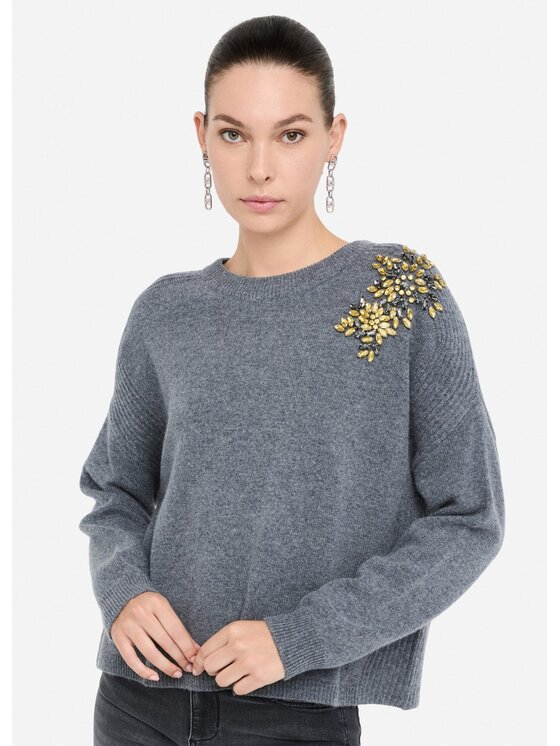 Liu Jo Liu Jo Maglione MF5487MS009L9006 Grigio Regular Fit