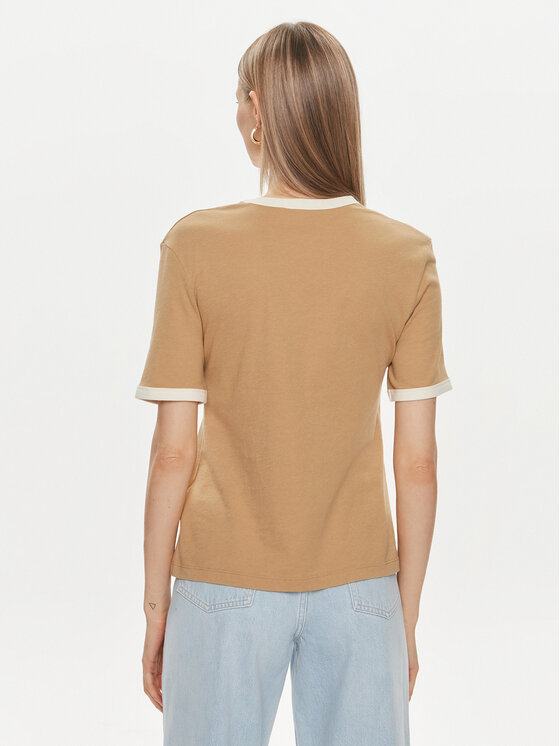 Tommy Hilfiger Tommy Hilfiger T-Shirt Monotype WW0WW41208 Béžová Regular Fit