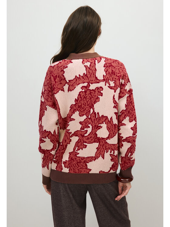 BIZUU BIZUU Kardigan FLORANA LOGO SWEATER Hnědá Standard Fit