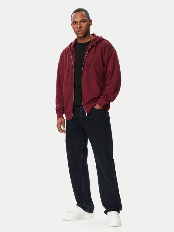 HUGO HUGO Світшот Dapozip 50548651 Бордовий Relaxed Fit