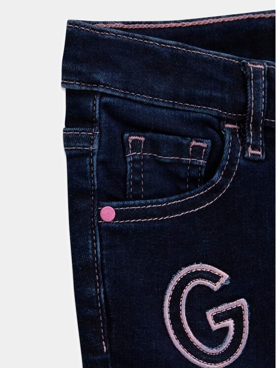 Guess Kids Guess Kids Kalhoty z materiálu 183394 Modrá Regular Fit